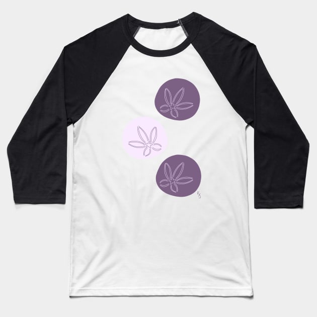 Purple Sand Dollars Baseball T-Shirt by Pastel.Punkk